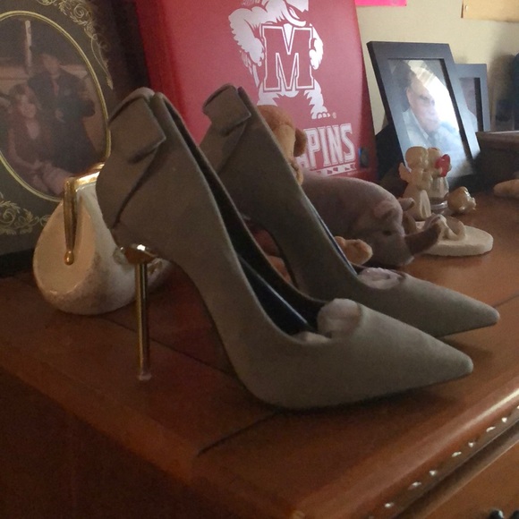 No. 55 Shoes Shoes - Never Worn Brand New suede gray Stilettos.